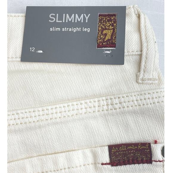 SEVEN FOR ALL MANKIND Boys Slimmy Slim Straight Leg Jeans Size 12 NWT - Picture 6 of 8